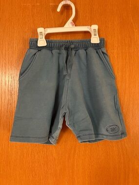 100% Organic Cotton Blue Drawstring Shorts by The Sunday Collective
